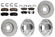 KIT-100725-AE220 Front and Rear Brake Disc and Pad Kit, Plain Surface, 5 Lugs, Front-279.91 mm/Rear-261.87 mm, Ceramic