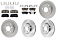 KIT-100725-AE228 Front and Rear Brake Disc and Pad Kit, Plain Surface, 5 Lugs, Front-299.97 mm/Rear-282.96 mm, Ceramic