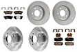 KIT-100725-AE234 Front and Rear Brake Disc and Pad Kit, Plain Surface, 5 Lugs, Front-279.91 mm/Rear-261.87 mm, Ceramic