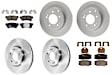 KIT-100725-AE240 Front and Rear Brake Disc and Pad Kit, Plain Surface, 5 Lugs, Front-299.97 mm/Rear-282.96 mm, Ceramic