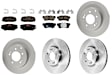 KIT-100725-AE241 Front and Rear Brake Disc and Pad Kit, Plain Surface, 5 Lugs, Front-299.97 mm/Rear-282.96 mm, Ceramic