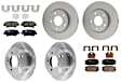 KIT-100725-AE250 Front and Rear Brake Disc and Pad Kit, Plain Surface, 5 Lugs, Front-279.91 mm/Rear-261.87 mm, Ceramic