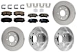 KIT-100725-AE251 Front and Rear Brake Disc and Pad Kit, Plain Surface, 5 Lugs, Front-279.91 mm/Rear-261.87 mm, Ceramic