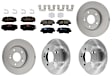KIT-100725-AE252 Front and Rear Brake Disc and Pad Kit, Plain Surface, 5 Lugs, Front-279.91 mm/Rear-261.87 mm, Ceramic