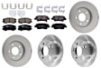 KIT-100725-AE255 Front and Rear Brake Disc and Pad Kit, Plain Surface, 5 Lugs, Front-279.91 mm/Rear-261.87 mm, Ceramic