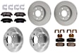 KIT-100725-AE256 Front and Rear Brake Disc and Pad Kit, Plain Surface, 5 Lugs, Front-279.91 mm/Rear-261.87 mm, Ceramic