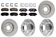 KIT-100725-AE257 Front and Rear Brake Disc and Pad Kit, Plain Surface, 5 Lugs, Front-279.91 mm/Rear-261.87 mm, Ceramic