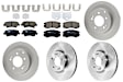 KIT-100725-AE267 Front and Rear Brake Disc and Pad Kit, Plain Surface, 5 Lugs, Front-299.97 mm/Rear-282.96 mm, Ceramic