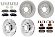 KIT-100725-AE268 Front and Rear Brake Disc and Pad Kit, Plain Surface, 5 Lugs, Front-299.97 mm/Rear-282.96 mm, Ceramic