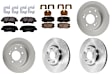 KIT-100725-AE274 Front and Rear Brake Disc and Pad Kit, Plain Surface, 5 Lugs, Front-299.97 mm/Rear-282.96 mm, Ceramic