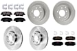 KIT-100725-AE276 Front and Rear Brake Disc and Pad Kit, Plain Surface, 5 Lugs, Front-299.97 mm/Rear-282.96 mm, Ceramic