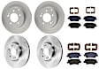 KIT-100725-AE285 Front and Rear Brake Disc and Pad Kit, Plain Surface, 5 Lugs, Front-299.97 mm/Rear-282.96 mm, Semi-metallic