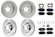 KIT-100725-AE289 Front and Rear Brake Disc and Pad Kit, Plain Surface, 5 Lugs, Front-299.97 mm/Rear-282.96 mm, Semi-metallic