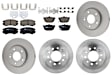 KIT-100725-AE301 Front and Rear Brake Disc and Pad Kit, Plain Surface, 5 Lugs, Front-279.91 mm/Rear-258.06 mm, Ceramic