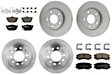 KIT-100725-AE302 Front and Rear Brake Disc and Pad Kit, Plain Surface, 5 Lugs, Front-279.91 mm/Rear-258.06 mm, Ceramic