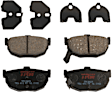 KIT-100725-AE304 Front and Rear Brake Disc and Pad Kit, Plain Surface, 5 Lugs, Front-279.91 mm/Rear-258.06 mm, Ceramic