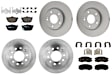 KIT-100725-AE313 Front and Rear Brake Disc and Pad Kit, Plain Surface, 5 Lugs, Front-279.91 mm/Rear-258.06 mm, Front-Semi-Metallic/Rear-Ceramic