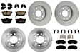 KIT-100725-AE316 Front and Rear Brake Disc and Pad Kit, Plain Surface, 5 Lugs, Front-279.91 mm/Rear-258.06 mm, Front-Semi-Metallic/Rear-Ceramic