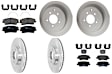 KIT-100725-AE329 Front and Rear Brake Disc and Pad Kit, Plain Surface, 5 Lugs, Front-305.05 mm/Rear-302.01 mm, Ceramic