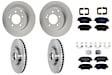 KIT-100725-AE339 Front and Rear Brake Disc and Pad Kit, Plain Surface, 5 Lugs, Front-320.04 mm/Rear-282.96 mm, Semi-metallic