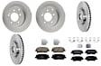 KIT-100725-AE342 Front and Rear Brake Disc and Pad Kit, Plain Surface, 5 Lugs, Front-320.04 mm/Rear-282.96 mm, Front-Ceramic/Rear-Semi-Metallic
