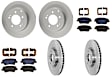 KIT-100725-AE347 Front and Rear Brake Disc and Pad Kit, Plain Surface, 5 Lugs, Front-320.04 mm/Rear-282.96 mm, Semi-metallic