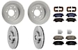 KIT-100725-AE350 Front and Rear Brake Disc and Pad Kit, Plain Surface, 5 Lugs, Front-320.04 mm/Rear-282.96 mm, Front-Ceramic/Rear-Semi-Metallic