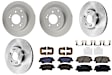 KIT-100725-AE353 Front and Rear Brake Disc and Pad Kit, Plain Surface, 5 Lugs, Front-299.97 mm/Rear-282.96 mm, Front-Ceramic/Rear-Semi-Metallic