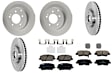 KIT-100725-AE356 Front and Rear Brake Disc and Pad Kit, Plain Surface, 5 Lugs, Front-320.04 mm/Rear-282.96 mm, Front-Ceramic/Rear-Semi-Metallic
