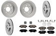KIT-100725-AE357 Front and Rear Brake Disc and Pad Kit, Plain Surface, 5 Lugs, Front-320.04 mm/Rear-282.96 mm, Front-Ceramic/Rear-Semi-Metallic