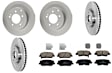 KIT-100725-AE358 Front and Rear Brake Disc and Pad Kit, Plain Surface, 5 Lugs, Front-320.04 mm/Rear-282.96 mm, Front-Ceramic/Rear-Semi-Metallic