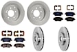 KIT-100725-AE363 Front and Rear Brake Disc and Pad Kit, Plain Surface, 5 Lugs, Front-320.04 mm/Rear-282.96 mm, Semi-metallic
