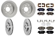 KIT-100725-AE365 Front and Rear Brake Disc and Pad Kit, Plain Surface, 5 Lugs, Front-320.04 mm/Rear-282.96 mm, Front-Ceramic/Rear-Semi-Metallic