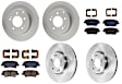 KIT-100725-AE369 Front and Rear Brake Disc and Pad Kit, Plain Surface, 5 Lugs, Front-299.97 mm/Rear-282.96 mm, Semi-metallic