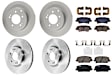 KIT-100725-AE370 Front and Rear Brake Disc and Pad Kit, Plain Surface, 5 Lugs, Front-299.97 mm/Rear-282.96 mm, Front-Ceramic/Rear-Semi-Metallic