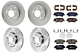 KIT-100725-AE371 Front and Rear Brake Disc and Pad Kit, Plain Surface, 5 Lugs, Front-299.97 mm/Rear-282.96 mm, Front-Ceramic/Rear-Semi-Metallic