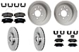 KIT-100725-AE388 Front and Rear Brake Disc and Pad Kit, Plain Surface, 5 Lugs, Front-320.04 mm/Rear-302.01 mm, Ceramic