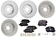 Front and Rear Brake Disc and Pad Kit, Plain Surface, Front-320.04 mm/Rear-307.59 mm