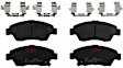KIT-100725-AE424 Front Brake Disc and Pad Kit, Natural Finish, Plain Surface, 4 Lugs, 261.87 mm, Ceramic