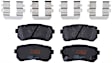 KIT-100725-AE428 Rear Brake Disc and Pad Kit, Natural Finish, Plain Surface, 5 Lugs, 282.96 mm, Ceramic
