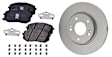 Front Brake Disc and Pad Kit, Plain Surface, 5 Lugs, 279.91 mm, Ceramic, FWD