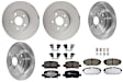 KIT-100725-AE495 Front and Rear Brake Disc and Pad Kit, Plain Surface, 5 Lugs, Front-299.97 mm/Rear-312.93 mm, Ceramic