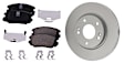 Front Brake Disc and Pad Kit, Plain Surface, 5 Lugs, 279.91 mm, Ceramic