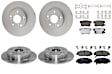 KIT-100725-AE504 Front and Rear Brake Disc and Pad Kit, Plain Surface, 5 Lugs, Front-281.94 mm/Rear-259.59 mm, Ceramic