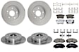 KIT-100725-AE505 Front and Rear Brake Disc and Pad Kit, Plain Surface, 5 Lugs, Front-281.94 mm/Rear-259.59 mm, Ceramic