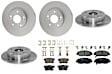 KIT-100725-AE509 Front and Rear Brake Disc and Pad Kit, Plain Surface, 5 Lugs, Front-281.94 mm/Rear-259.59 mm, Ceramic