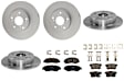 KIT-100725-AE512 Front and Rear Brake Disc and Pad Kit, Plain Surface, 5 Lugs, Front-281.94 mm/Rear-259.59 mm, Ceramic