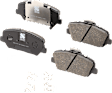 Front and Rear Brake Disc and Pad Kit, Natural Finish, Plain Surface, 5 Lugs, Front-320.04 mm/Rear-282.96 mm, Front-Ceramic/Rear-Organic