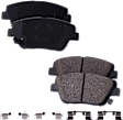Front and Rear Brake Disc and Pad Kit, Natural Finish, Plain Surface, 5 Lugs, Front-299.97 mm/Rear-282.96 mm, Front-Ceramic/Rear-Organic