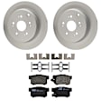 KIT-100725-AE93 Rear Brake Disc and Pad Kit, Plain Surface, 5 Lugs, 304.55 mm, Ceramic